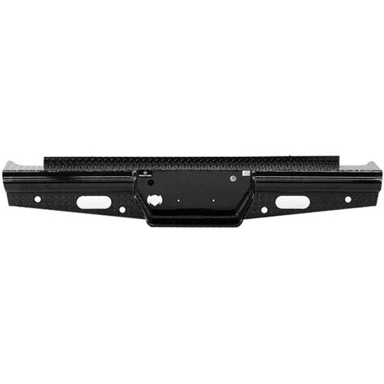 Legend Series Black Steel Rear Bumper For Chevrolet Silverado, GMC Sierra 1500/2500