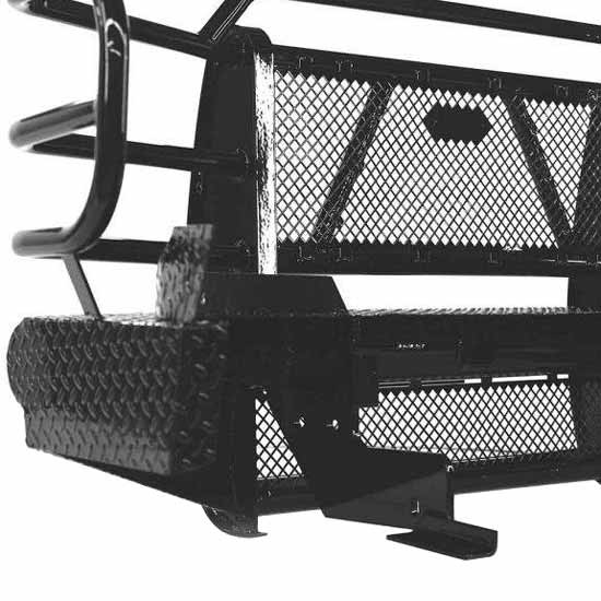 Legend Series Black Steel Front Bumper W/ Grille Guard, Fog Light