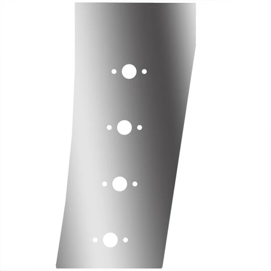 3 Inch Stainless Steel Standard Cowl Panels W/ 8 P3 Light Holes For Peterbilt 389 131 BBC