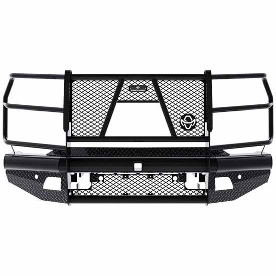 Legend Black Steel Front Bumper W/ Grille Guard, Camera, Sensors For Silverado 2500HD/3500HD