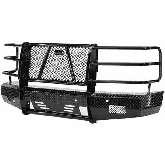 Summit Black Steel Front Bumper W/ Grille Guard For Chevrolet Silverado 1500 2014-2015