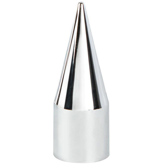 Chrome Spike Hubcap Push-On Nut Covers For Chevrolet Silverado, GMC Sierra - Box Of 32