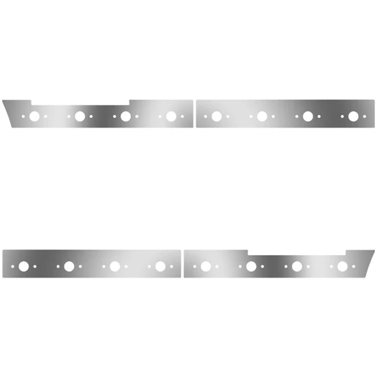 62 Inch Stainless Steel Side Fairing Panels W/ Light Holes For Volvo VNL Gen II 730/780 2004 - 2018