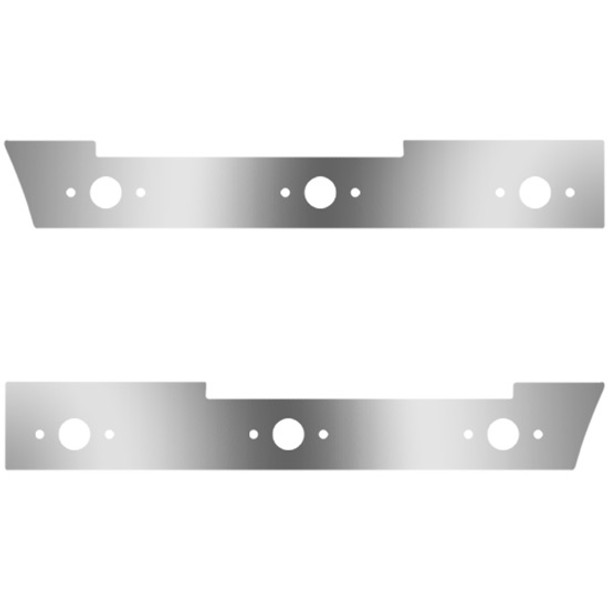 Stainless Steel Side Fairing Panels W/ 58 Inch Front, 6 P1 Light Holes For Volvo VNL 630/670 Gen II 2012 - 2018 Stainless Steel Side Fairing Panels W/ 58 Inch Front, 6 P1 Light Holes For Volvo VNL 630/670 Gen II 2012 - 2018