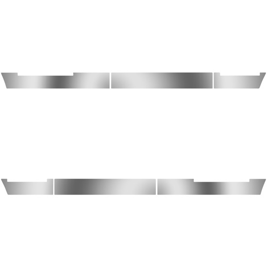 Stainless Steel Blank Side Fairing Panels W/ 58 Inch Front For Volvo VNL 630/670 Gen II 2012 - 2018