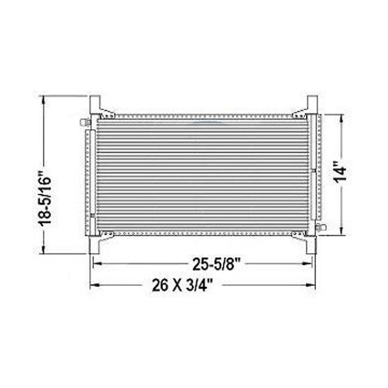 BESTfit AC Condenser 26.25 X 15 Inch For Volvo WCM, WIM, WIA, VNL Gen I