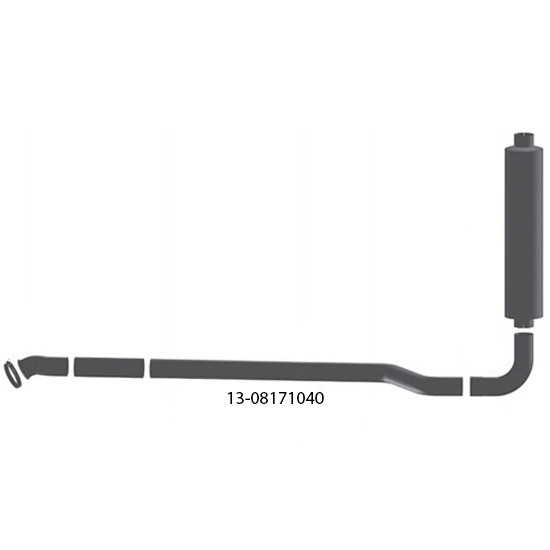 BESTfit 5 Inch Aluminized Multi-Bend Intermediate Exhaust Pipe For Volvo VNL With Single Exhaust