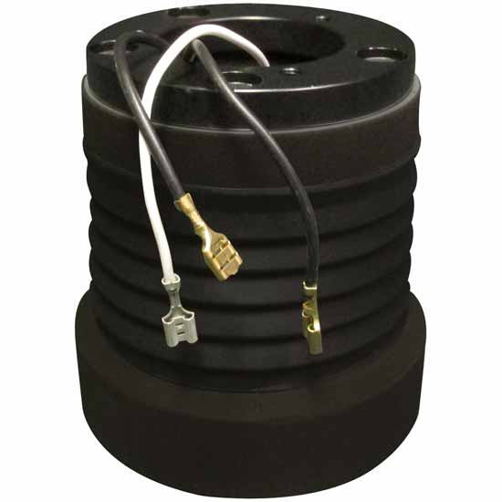 Black 3 Hole Hub Adapter W/ For 2003 & Newer Volvo FH Models With Single Horn, Tilt & Telescopic