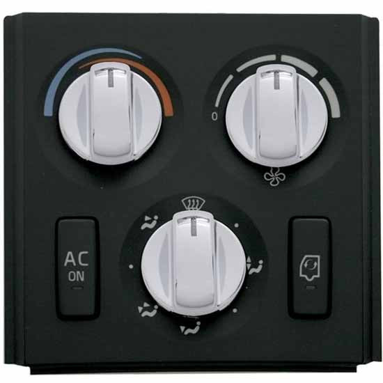 Chrome Plastic AC Knobs For Volvo (Pack Of 3)