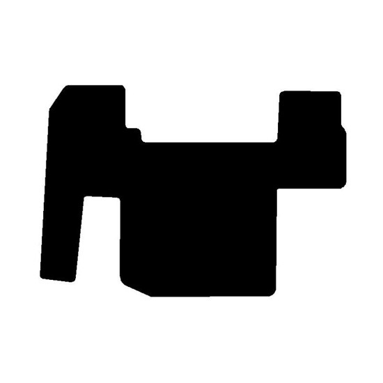 Black 37 Inch Doghouse To Sleeper Floor Mats For Volvo WIA With Floor-Mounted Gas Pedal