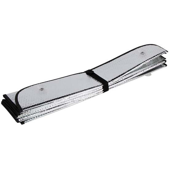 Accordion-Fold Polyethylene Bubble Reflective Thermal Windshield Sunshade For Volvo VNL 2002-2020