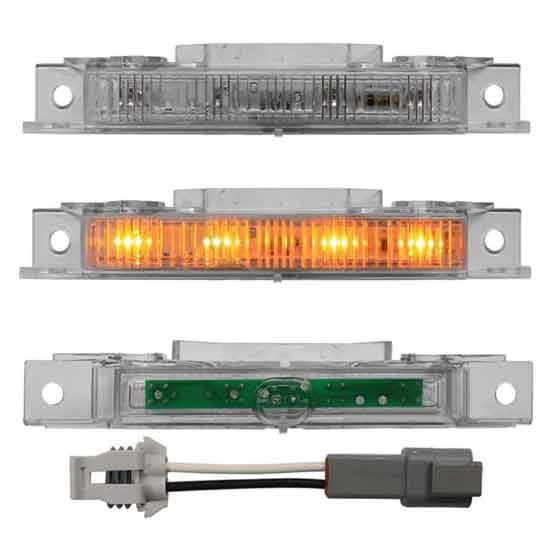 BESTfit Amber LED Visor Cab Light W/ Harness & Clear Lens For Volvo VNL, VNM & VT