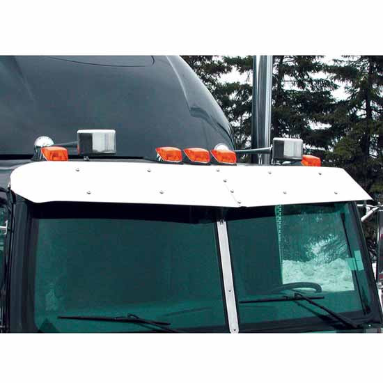 Stainless Steel Plain Style Sun Visor For Western Star 4964EX, 4964FX, 4700SF