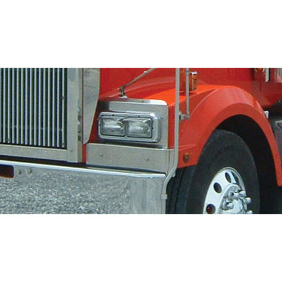 Western Star 4900EX, 4964 Constellation Fender Shields - Stainless Steel