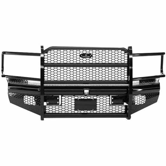 Legend Series Black Steel Front Bumper W/ Grille Guard, Sensors For Dodge/Ram 2500/3500 2010-2018