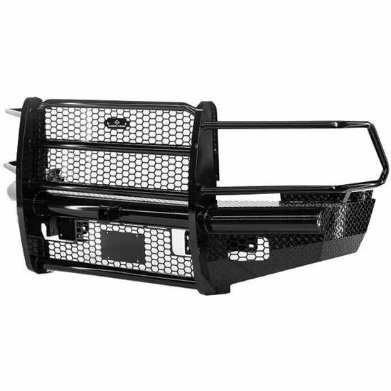 Legend Series Black Steel Front Bumper W/ Grille Guard, Sensors For Dodge/Ram 2500/3500 2010-2018
