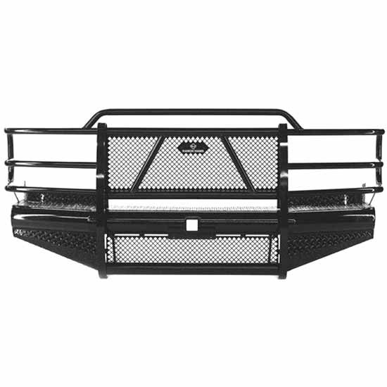 15K Winch-Ready Black Steel Front Sport Bumper W/ Grille Guard, Sensors For Dodge/Ram 2500/3500 2010-2018