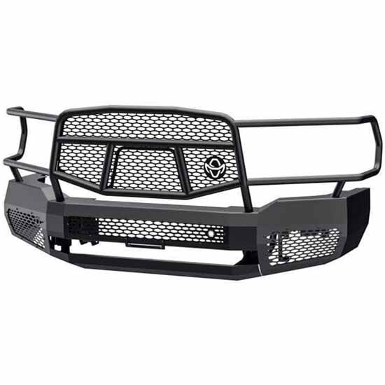 Midnight Black Steel Front Bumper, 7 Gauge W/ Grille Guard For Ram 2500/3500 2019-2020