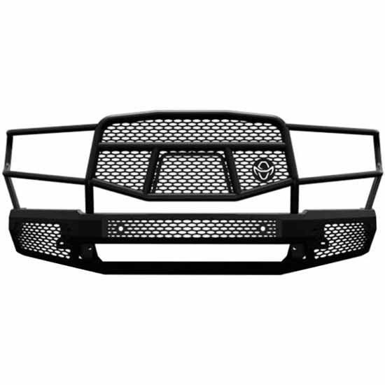Midnight Series Black Steel Winch-Ready Front Bumper, 7 Gauge W/ Grille Guard, Sensors For Ram 1500 2019-2020