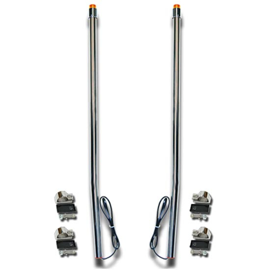 Bores SS LED Bumper Guides - Drill On For Dodge Ram 1500, 2500, 2500