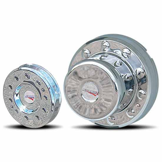 19.5 Inch 10 Lug Front/Rear Cover Up Hub Covers Kit For Dodge 4500 & 5500