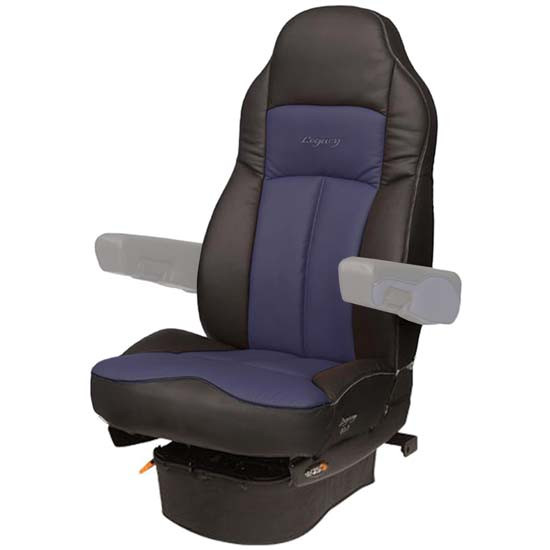 Seats Inc. Legacy Lo Seat W/ High Back, Low Base, Heat - DuraLeather Black / Blue