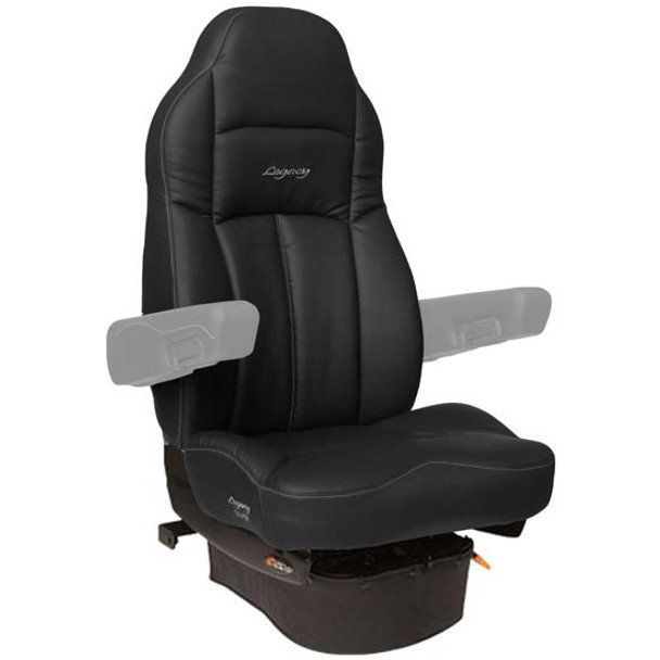 Seats Inc. Legacy Lo Seat W/ High Back, Low Base, Skirt Style Suspension Cover - DuraLeather Black Seats Inc. Legacy Lo Seat W/ High Back, Low Base, Skirt Style Suspension Cover - DuraLeather Black