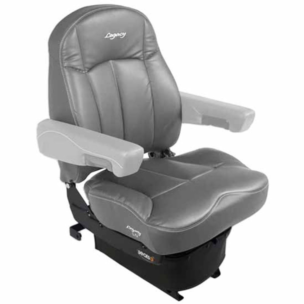 Seat Inc. Legacy Lo Seat W/ Mid Back, Low Base - DuraLeather Gray