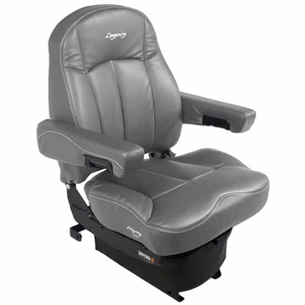 Seats Inc. Legacy Lo Seat W/ Mid Back, Low Base, Armrests, Heated - DuraLeather Gray Seats Inc. Legacy Lo Seat W/ Mid Back, Low Base, Armrests, Heated - DuraLeather Gray