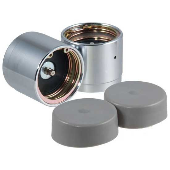 2.32 Inch Chrome-Plated Steel Bearing Protectors And Covers W/ Small Reservoir - Pack Of 2