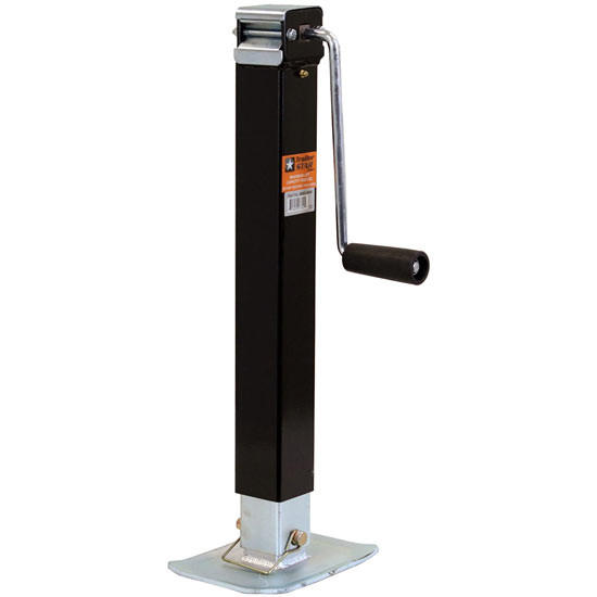 Square Side-Wind Drop Foot Jack - Rated To 7,000 Lbs. Tongue Weight