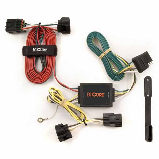 Plug-And-Play 4-Way Flat Output Custom Wiring Harness With Taillight Connector For Jeep Grand Cherokee