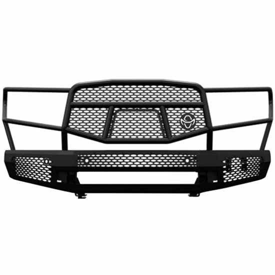 Midnight Series Black Steel Winch-Ready Front Bumper, 7 Gauge W/ Grille Guard, Sensors For Toyota Tundra 2014-2020