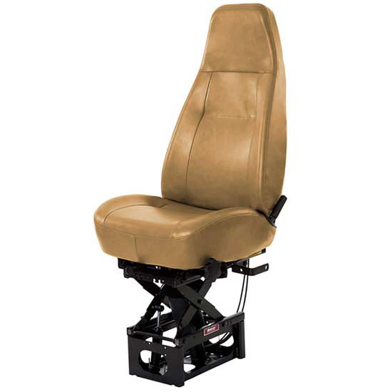 Bostrom High Base Truck Seat W/ Manual Lumbar, W/O Armrest - Tan Vinyl