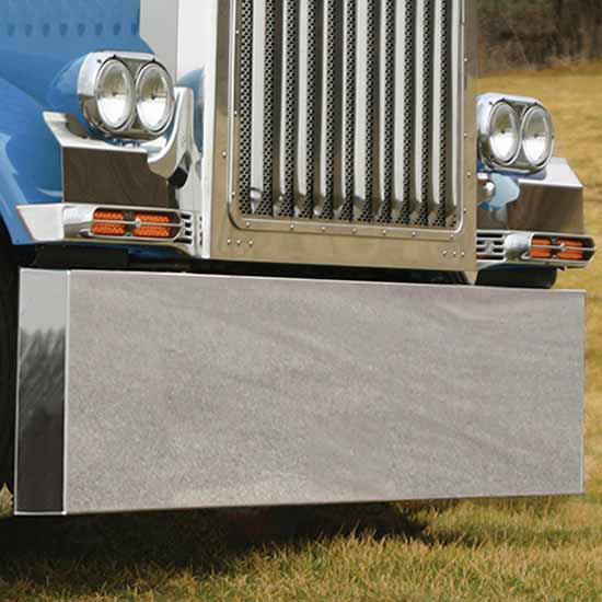 18 Inch Stainless Steel Mitered End Bumper For PACCAR, Freightliner, International, Western Star