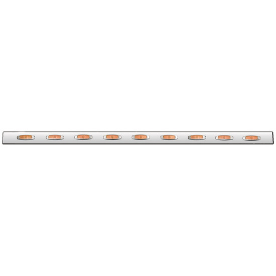 Stainless Steel Under Bumper Light Bar W/ Cutouts for 9 Supernova LEDs