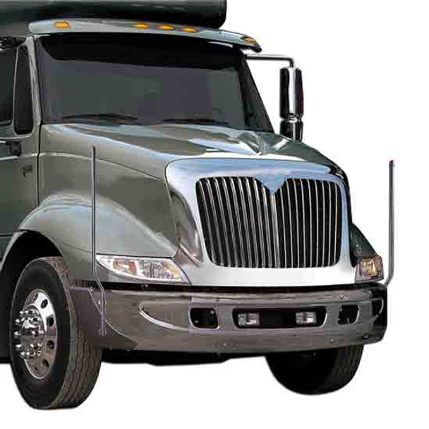 Bores 304 SS LED Bumper Guides - 48 Inch W/ 4 Inch Offset For Freightliner, Ford & Sterling Bores 304 SS LED Bumper Guides - 48 Inch W/ 4 Inch Offset For Freightliner, Ford & Sterling