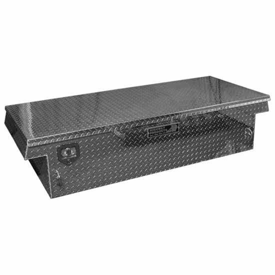Smooth Aluminum Single Lid Tool Box W/ Diamond Plate Lid- 70 X 16 X 27 Inch