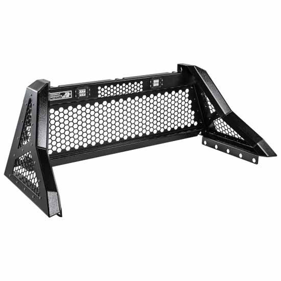 Military-Grade Aluminum Savage Cab Rack W/ Smooth Black Uprights, 1 Full Honeycomb Mesh