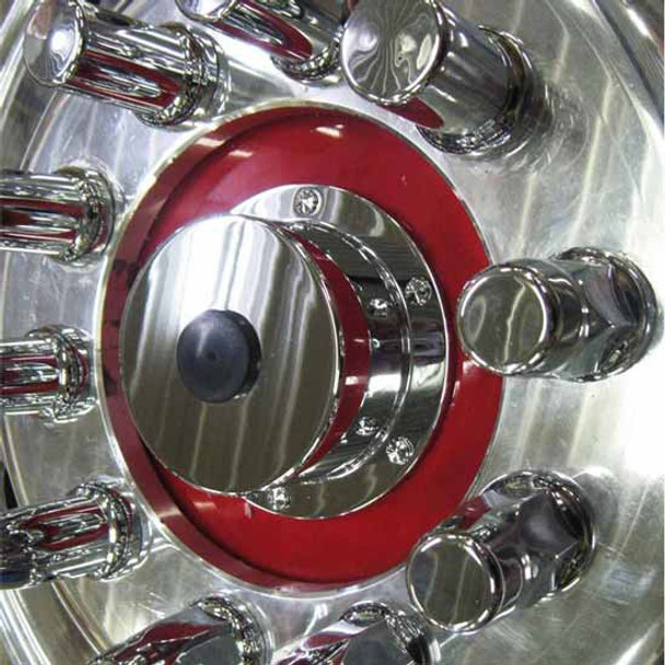 Chrome-Plated Billet Aluminum Front Oil Cap Cover Smooth Face Without Window - 6 Hole 5.50 Inch Bolt Pattern