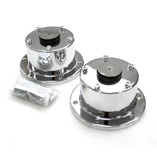 Chrome-Plated Billet Aluminum Front Oil Cap Cover Without Window - 4.50 Inch Bolt Pattern