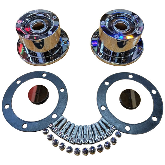 Chrome-Plated Billet Aluminum Front Oiler Cap Cover With Window - 4.50 Inch Bolt Pattern