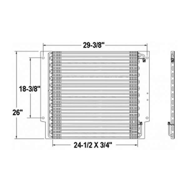 BESTfit AC Condenser 24.5 X 26 Inch For Freightliner & Sterling Condor Cabover