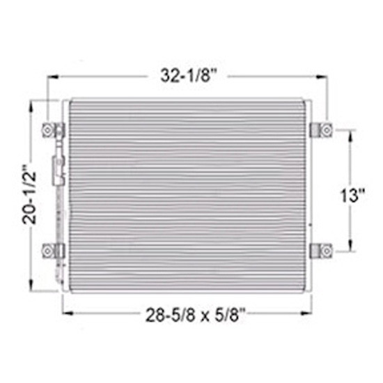 BESTfit AC Condenser 27.125 X 20.5 Inch For Freightliner Cascadia, M2, 108SD & Sterling Acterra