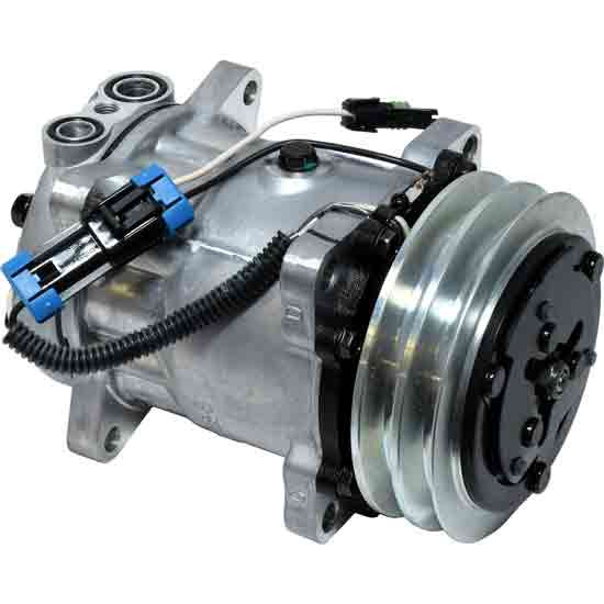 BESTfit AC Compressor With 2 V-Belt Groove Clutch Replaces 4318SAN For Peterbilt & Kenworth