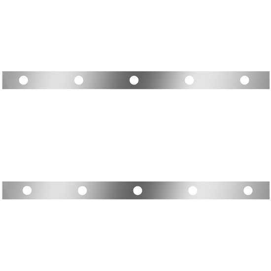 3 Inch Stainless Steel Cab Panels W/ 10 - 2 Inch Light Holes For Peterbilt 359