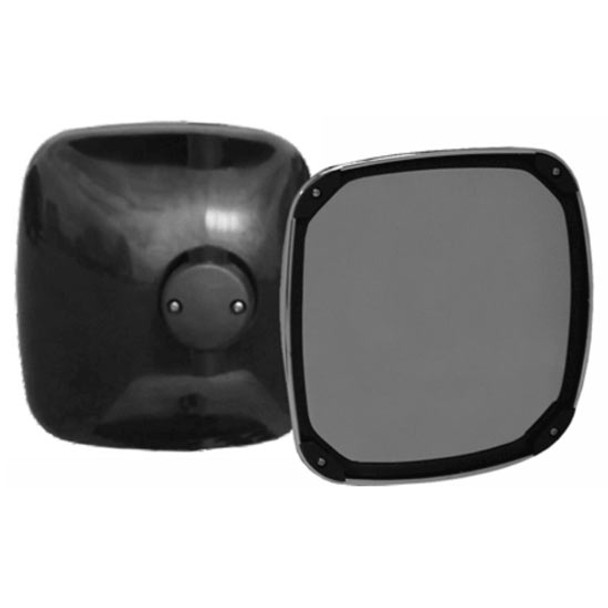 Black Plastic Aero Convex Mirror Head 8 X 8.5 Inch For Freightliner & International