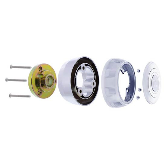 Forever Sharp 5-Hole Polished Big Rig Horn Button – For Peterbilt, Freightliner, Kenworth