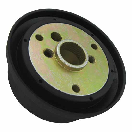 Black 3 Hole Bolt Steering Wheel Hub Adapter For Kenworth, Peterbilt & Western Star