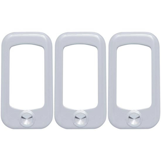Chrome Rocker Switch Trim- Indented For Swarovski Crystal  - 3 Pack For Peterbilt & Kenworth